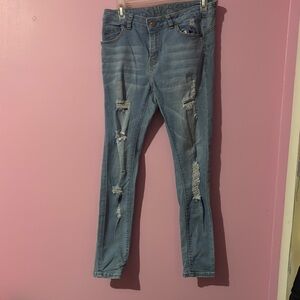 Distressed Blue Jeans for Women